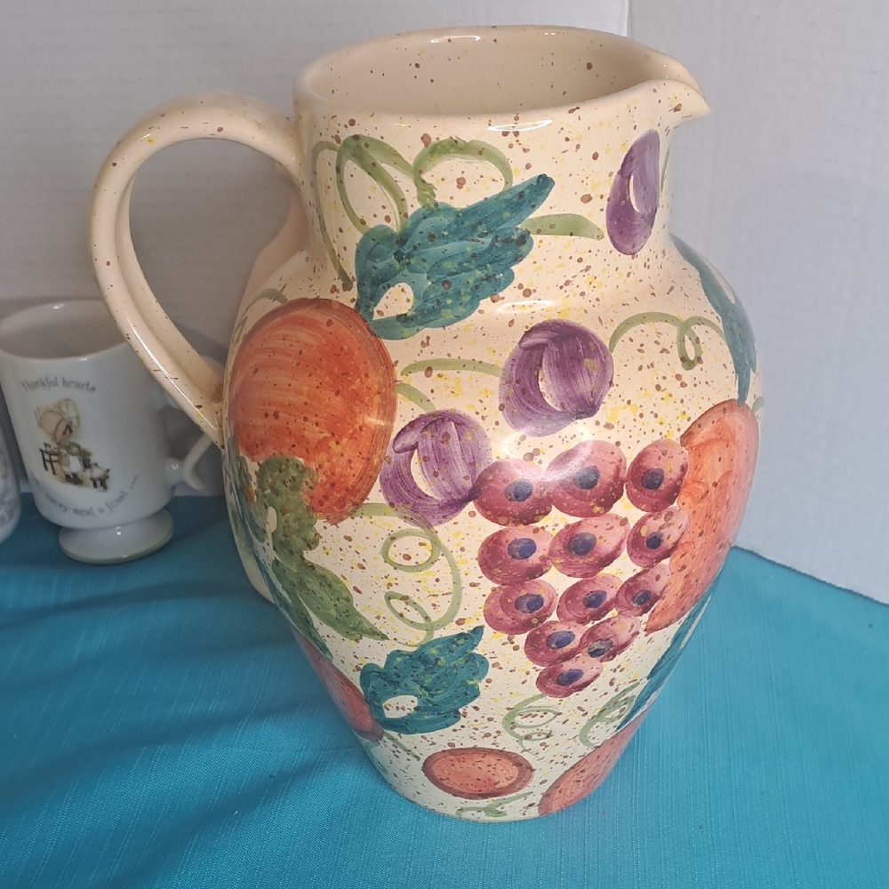 Colorful Ceramic Fruit Pitcher